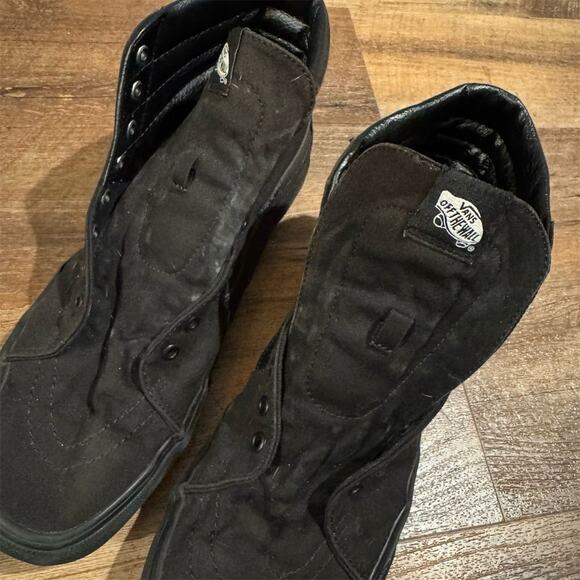 Vans SK8-Hi Men's Triple Black High Top Skate Shoes Size 13 VN000TS9BJ4 READ - Picture 8 of 11